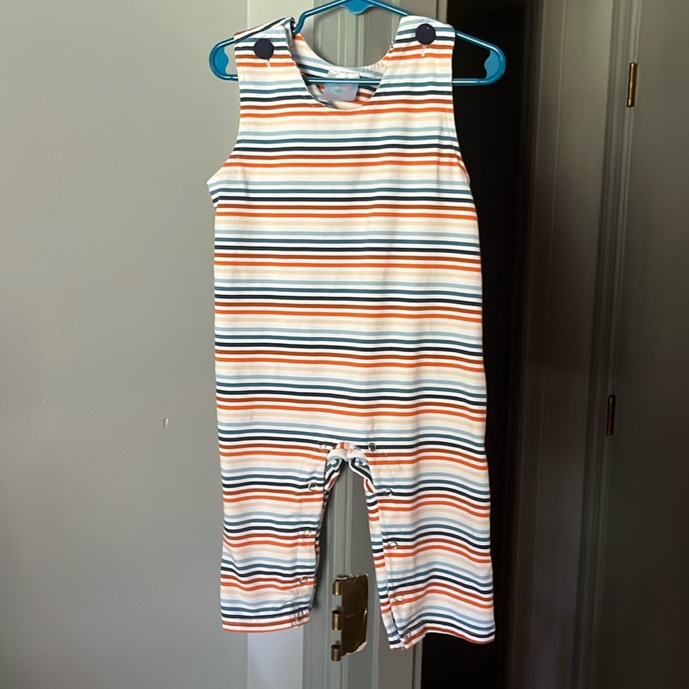 Stitchy Fish 12 months boy unisex romper cotton spandex EUC